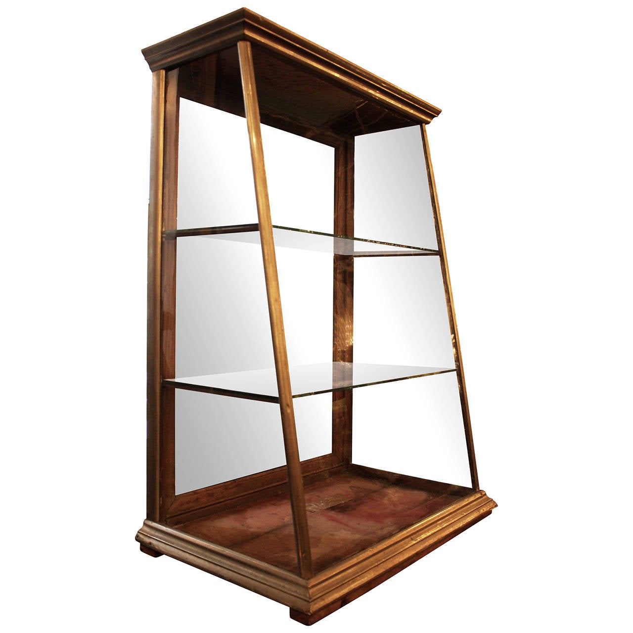 1920s Antique Nickel Framed Slant Front Store Display Case at 1stDibs antique display case
