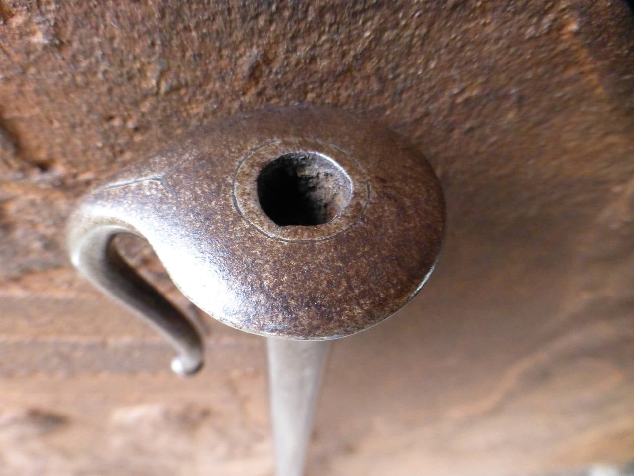 Antique Polished Steel Fireplace Blow Poke, 19th Century at 1stDibs