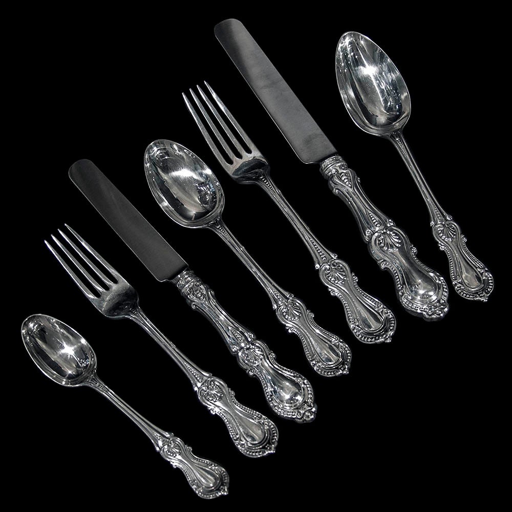 Antique Victorian English Silver Flatware For Sale at 1stdibs