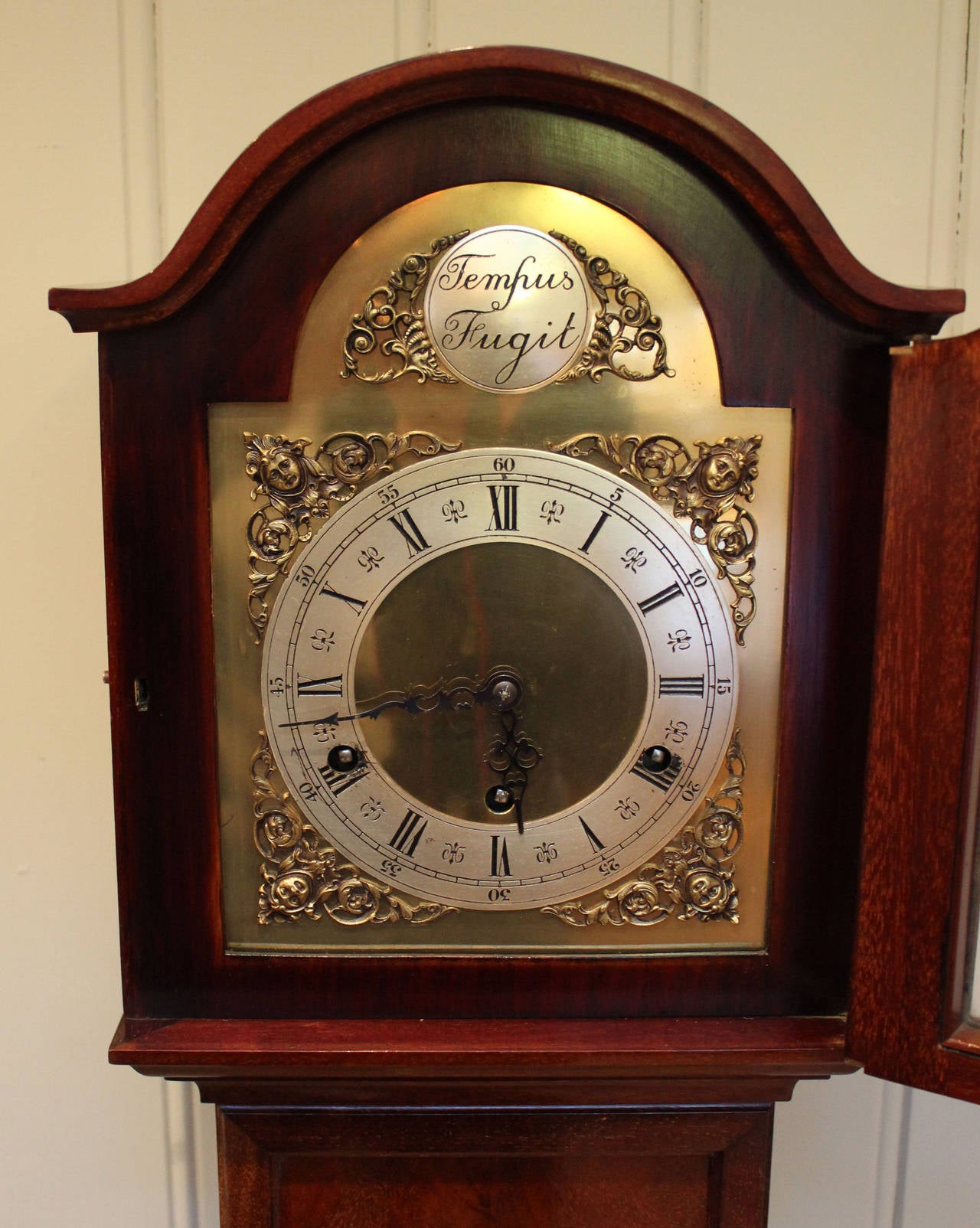Mahogany Westminster Chime Grandmother Clock at 1stDibs