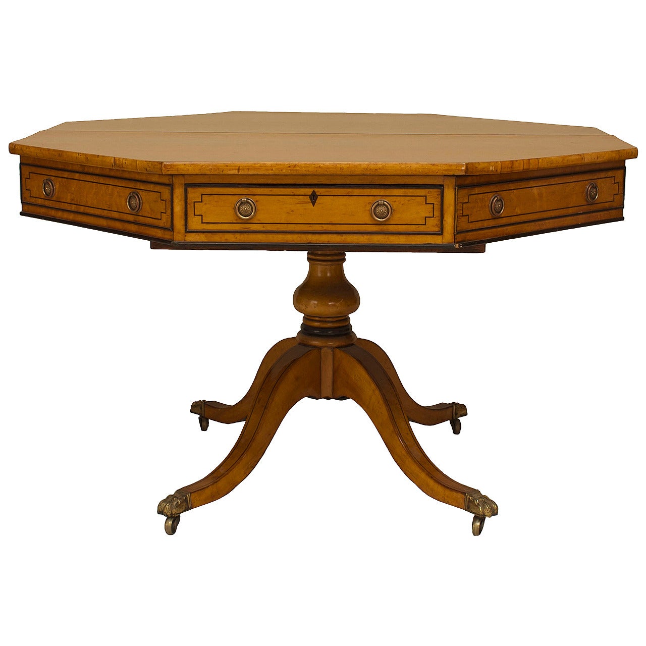 English Regency Style Maple Center Table For Sale at 1stDibs