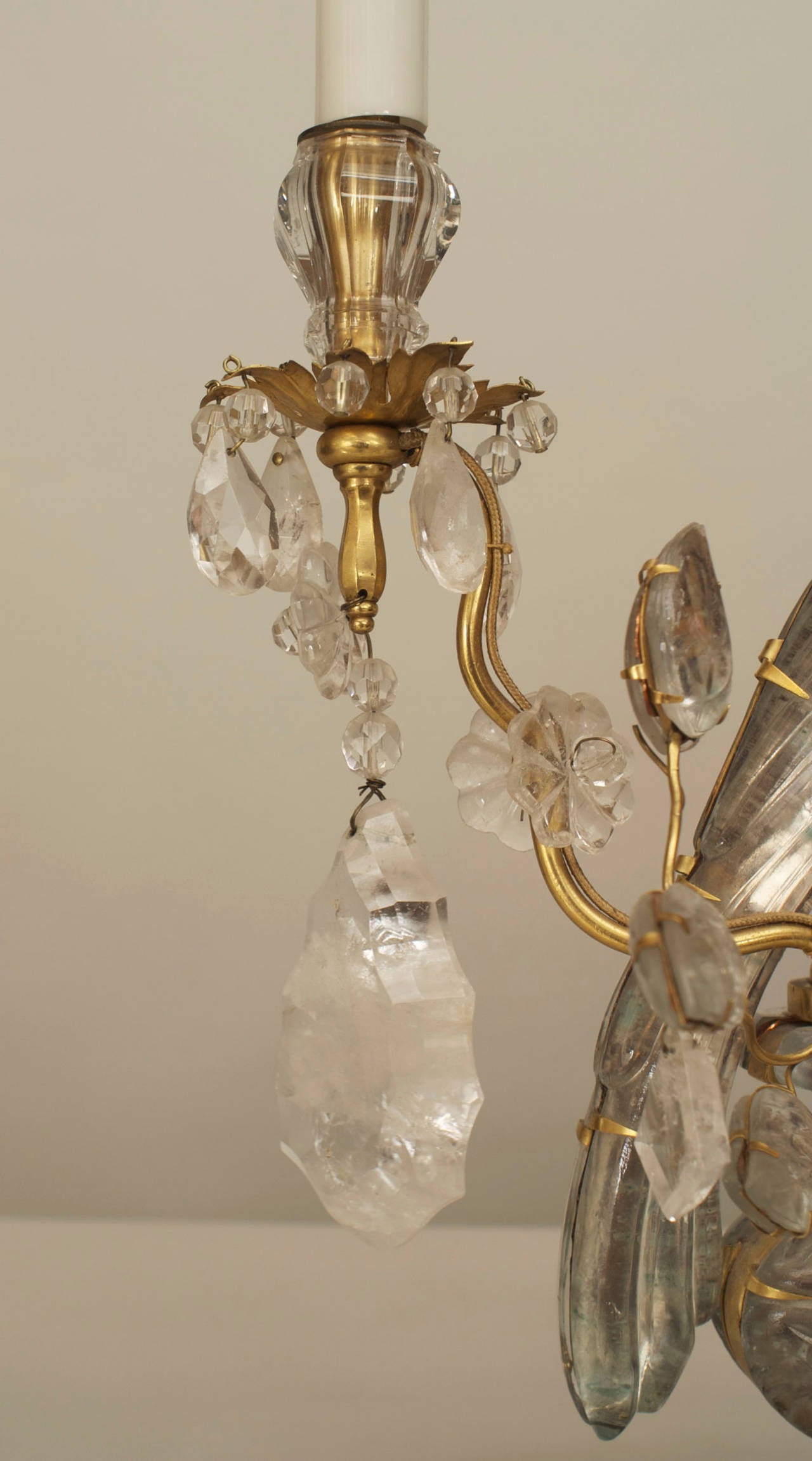 A Lovely Pair of French Crystal Bird Candelabra For Sale at 1stDibs