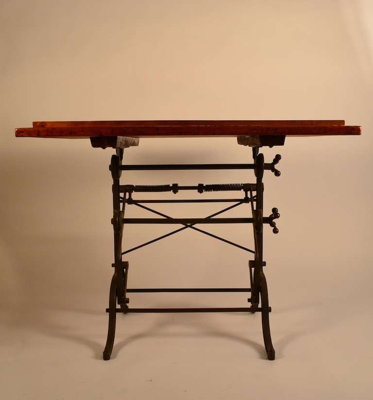 American Drafting Table with Cast Iron Base at 1stDibs cast iron