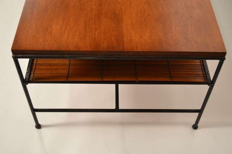 Paul McCobb Maple and Iron Coffee Table at 1stDibs