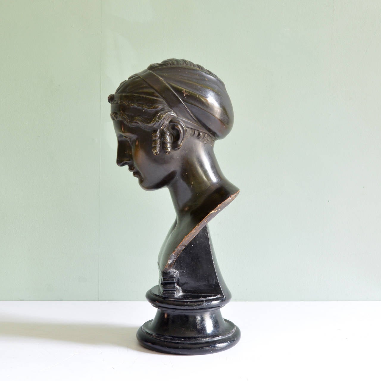 Female Plaster Bust at 1stDibs