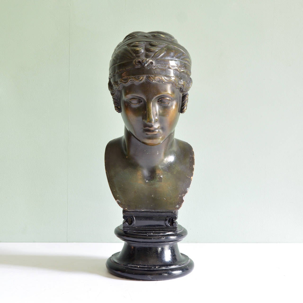 Female Plaster Bust at 1stDibs