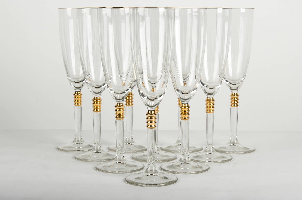 Vintage French Crystal Champagne Glasses at 1stDibs vintage french