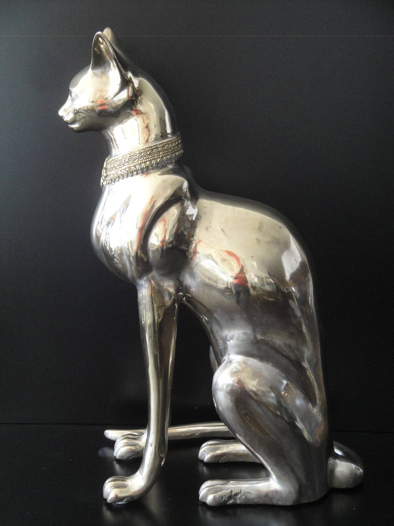 Brass Egyptian Cat Sculpture For Sale at 1stDibs brass egyptian