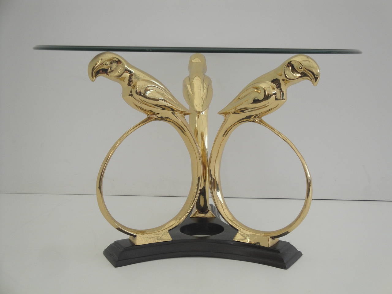 Brass Parrot Coffee or End Table For Sale at 1stDibs parrot end table