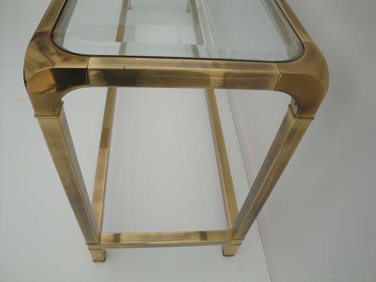 Mastercraft Antique Brass Console / Sofa Table at 1stDibs