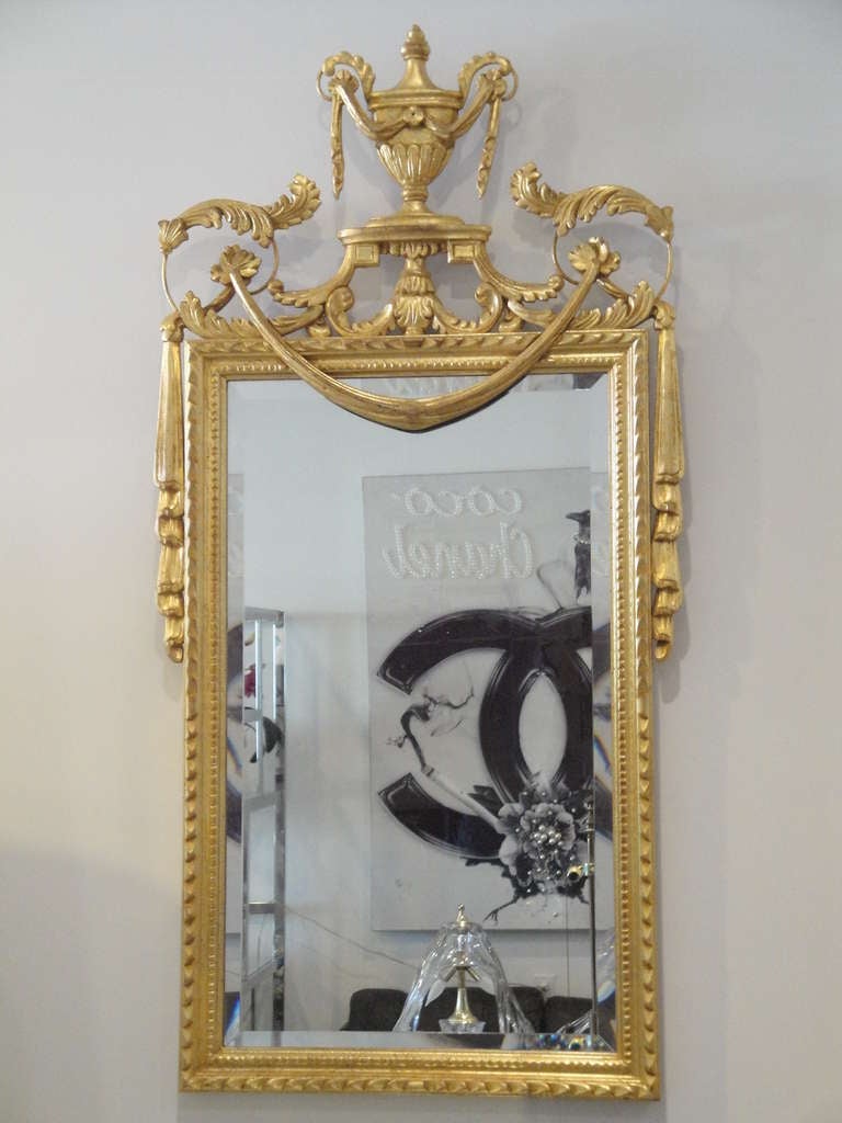Hollywood Regency Gold Leaf Italian La Barge Mirror at 1stDibs