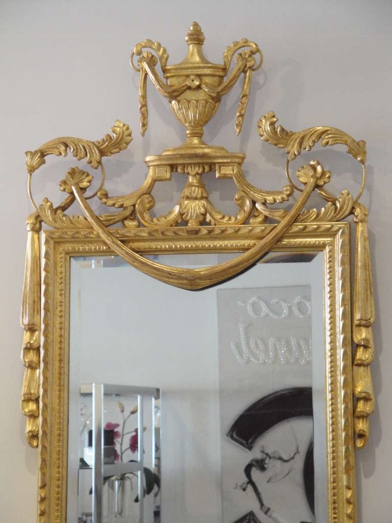 Hollywood Regency Gold Leaf Italian La Barge Mirror at 1stDibs
