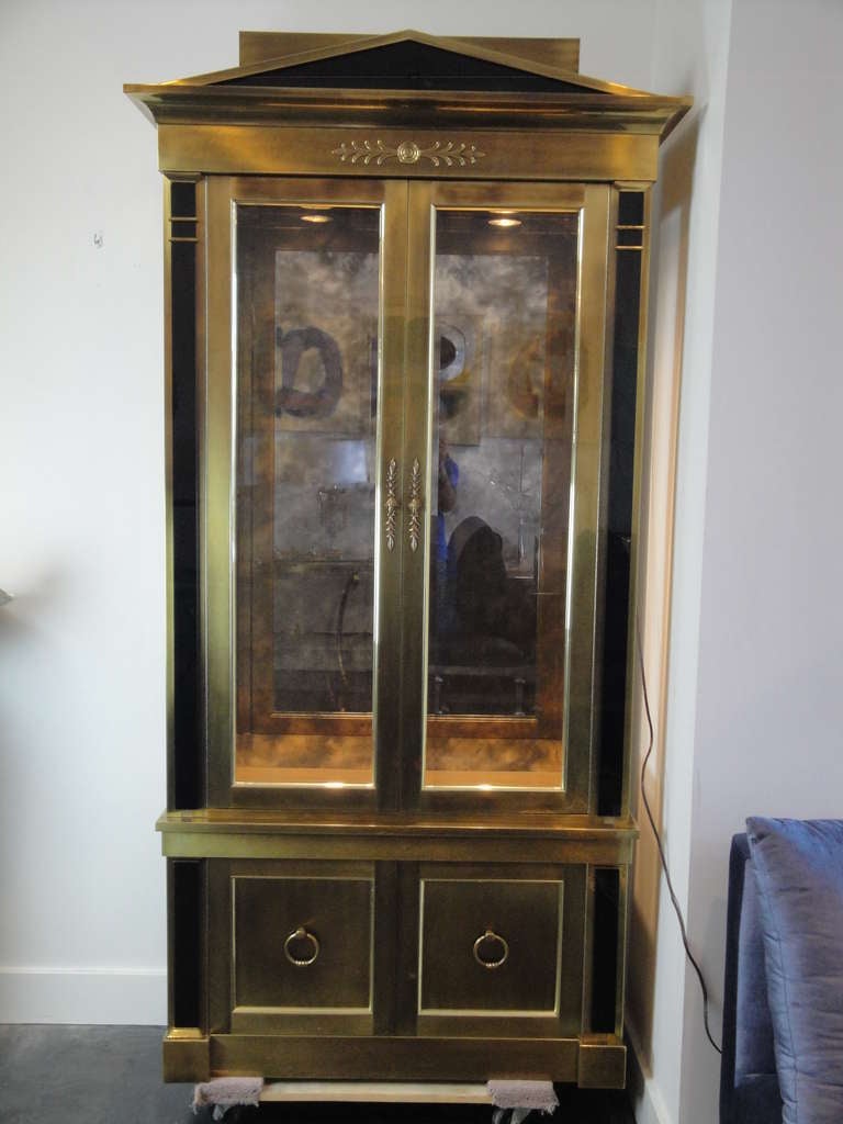 Stunning Mastercraft Brass Vitrine at 1stDibs