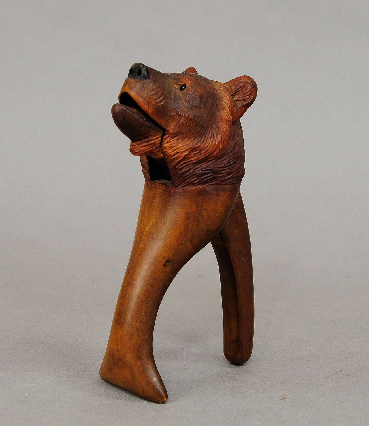 Black Forest HandCarved Wood Bear Nutcracker For Sale at 1stdibs