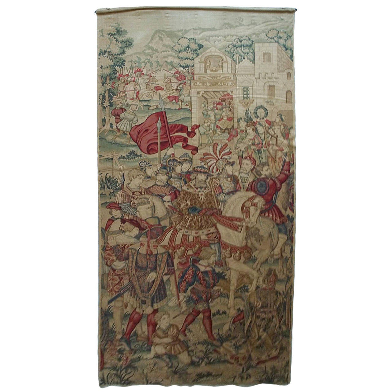 Superb, Large, Wall Hanging,Tapestry, Rich Medieval Pattern, French