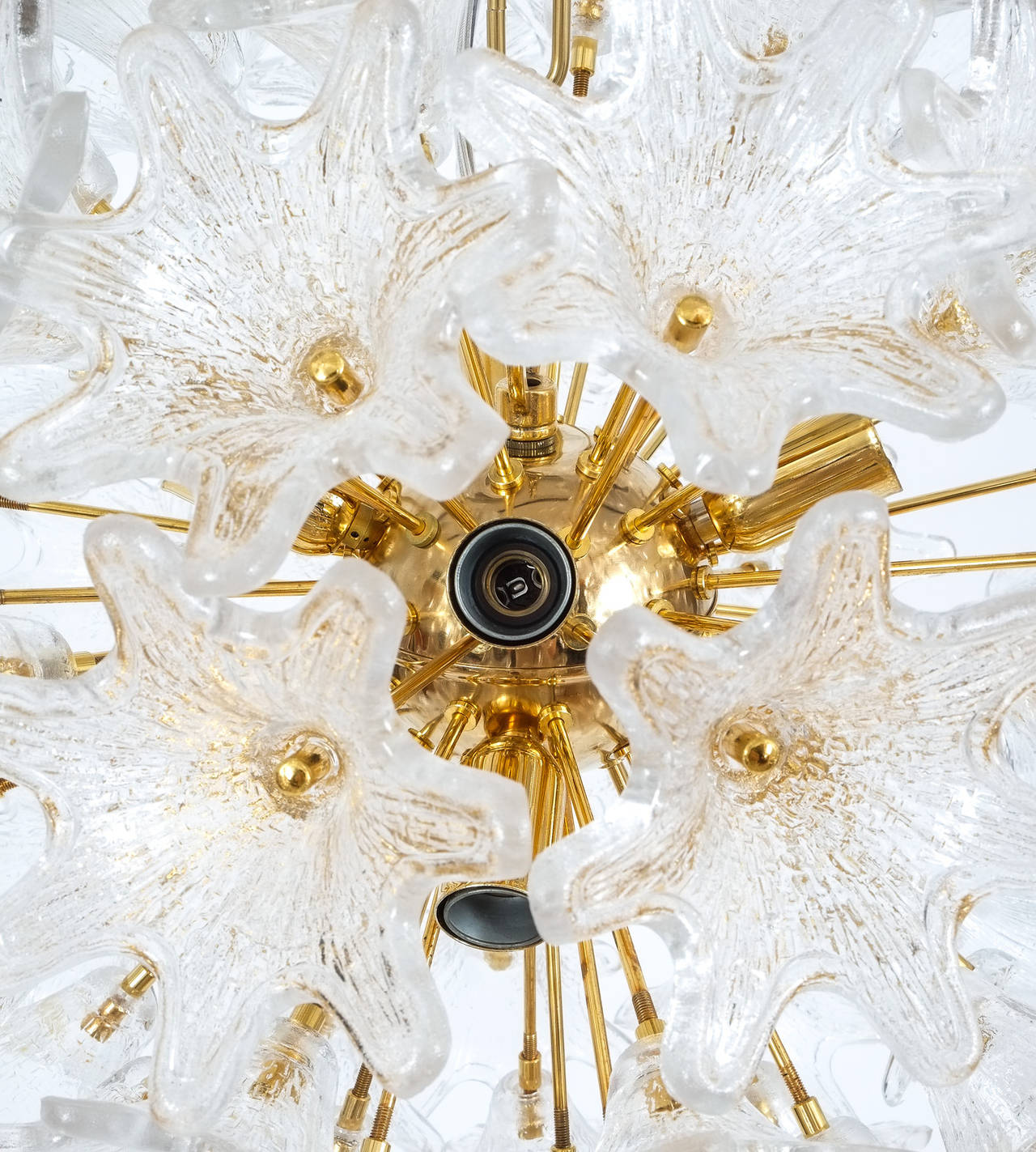 Murano Glass Floral Sputnik Chandelier by Mazzega at 1stdibs