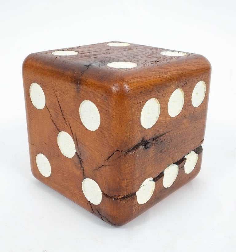 Large Solid Wooden Dice, circa 1950 at 1stDibs large wooden dice for sale