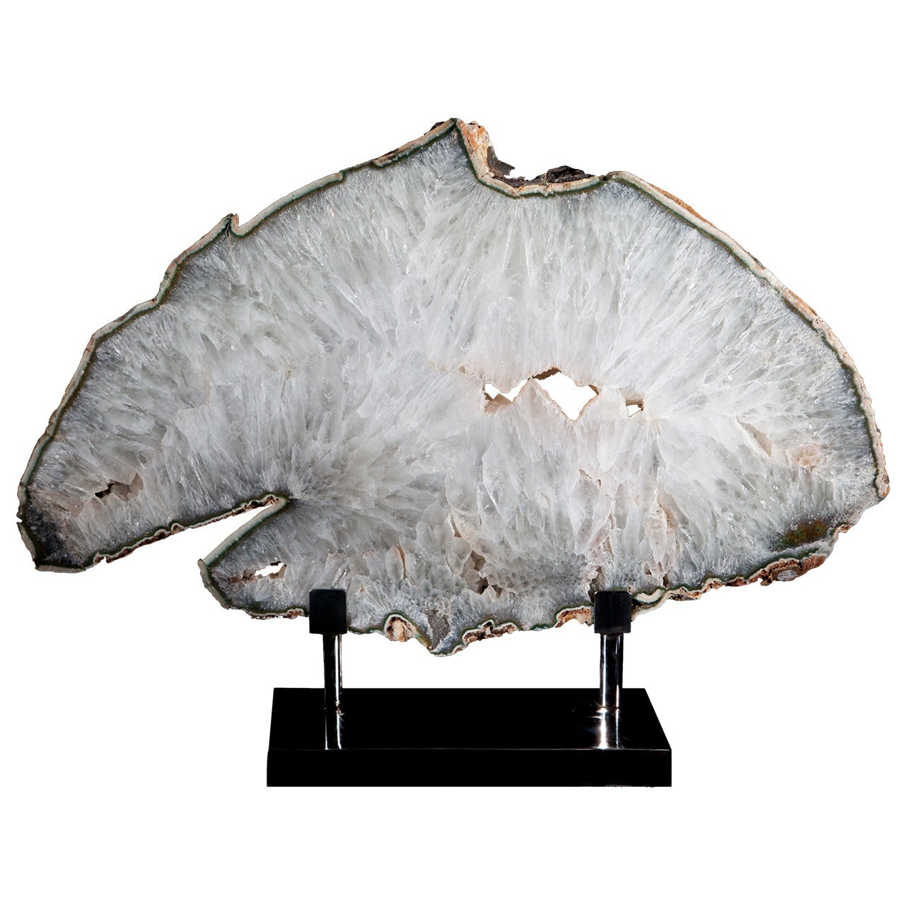 Mounted Quartz Crystal Slice For Sale at 1stDibs