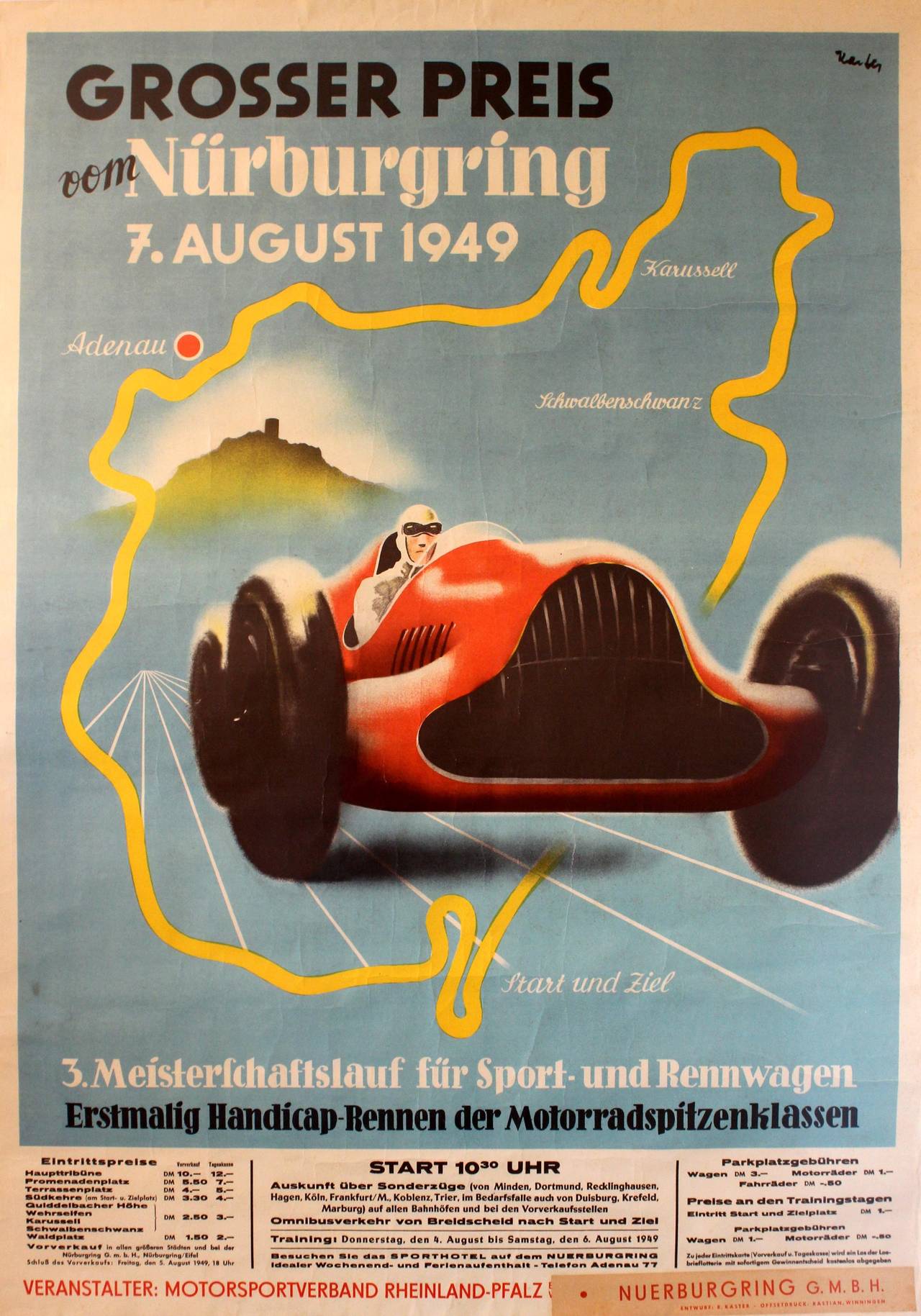 Vintage Racing Posters 44 For Sale on 1stdibs