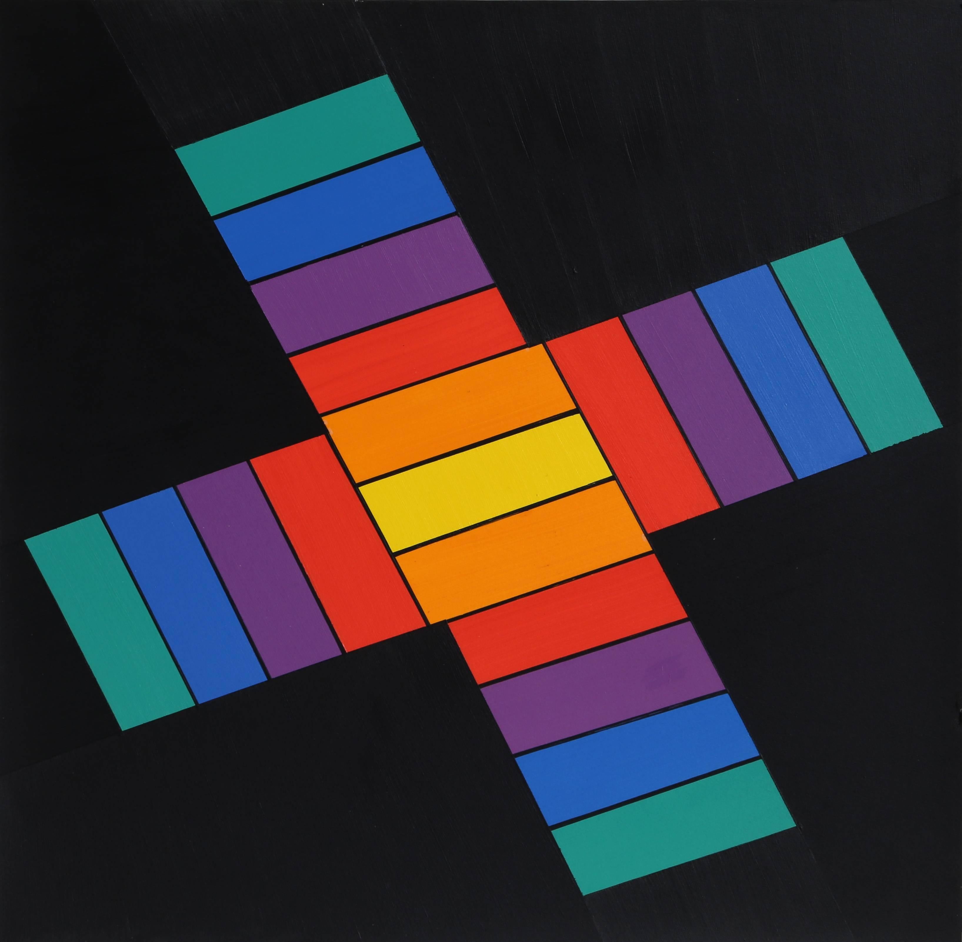 Jules Engel Geometric Abstract Painting, 196970 For Sale at 1stDibs