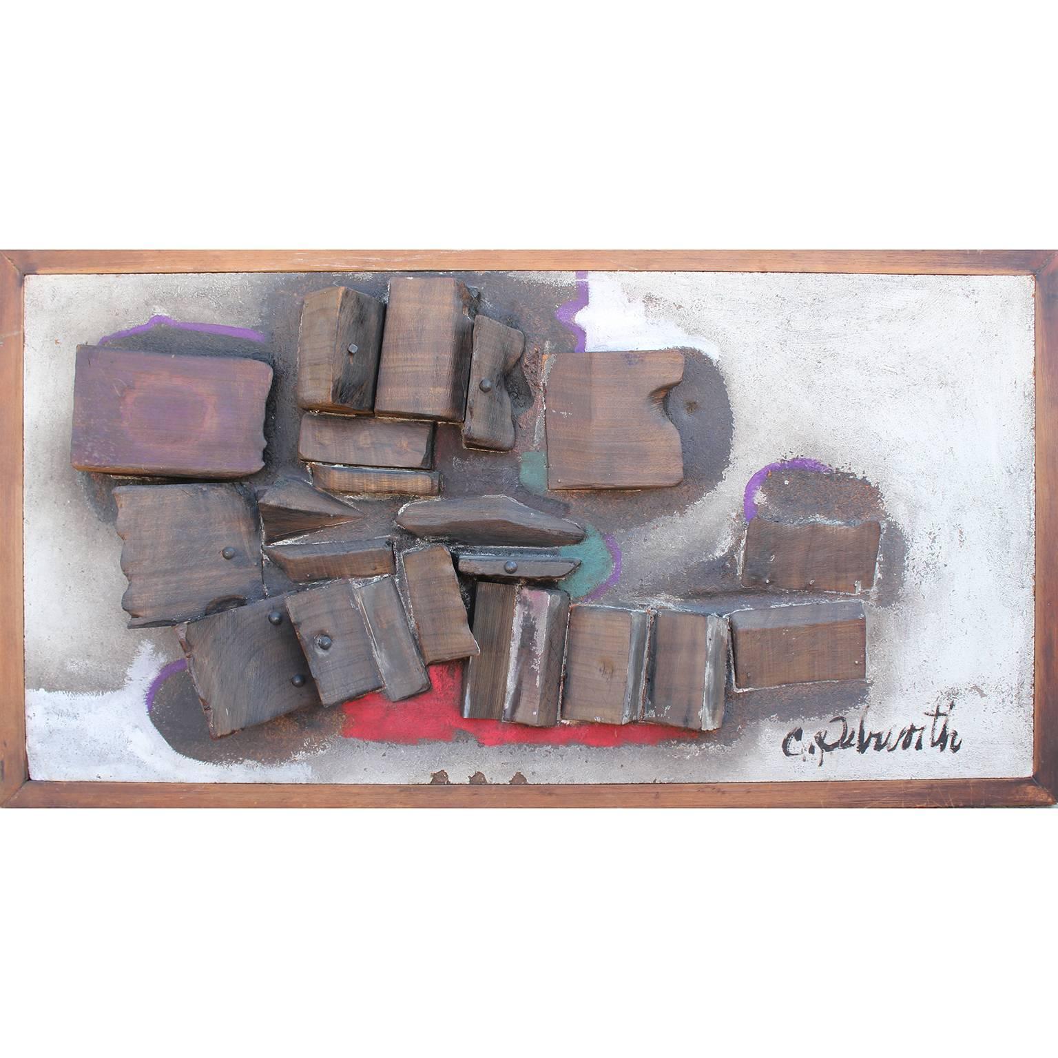 Charles Pebworth White Mixed Media Wall Painting For Sale at 1stDibs