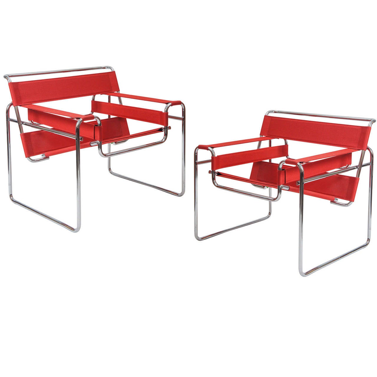 Pair of Knoll Studio RED Wassily Chairs, Model B3 For Sale at 1stDibs wassily chair stamp