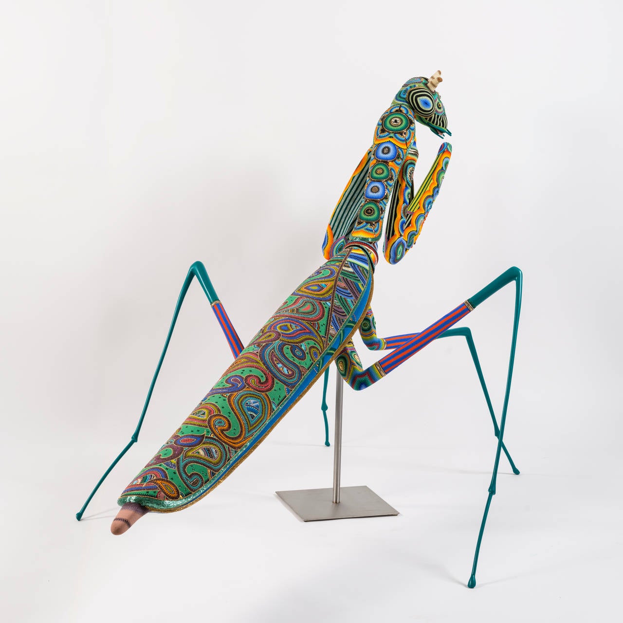 Jan Huling "Das Bug", Giant Praying Mantis Form Covered in Glass Seed