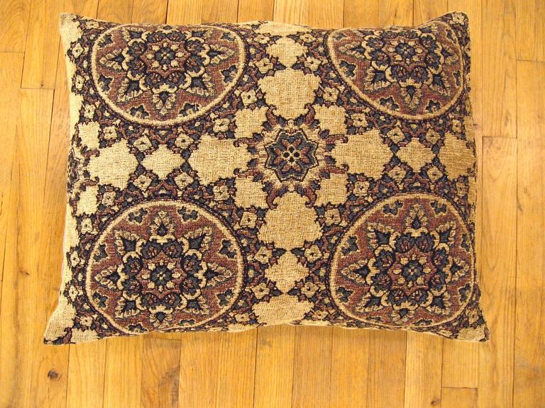 Pair of Two Vintage Tapestry Pillows with Circle Design, with