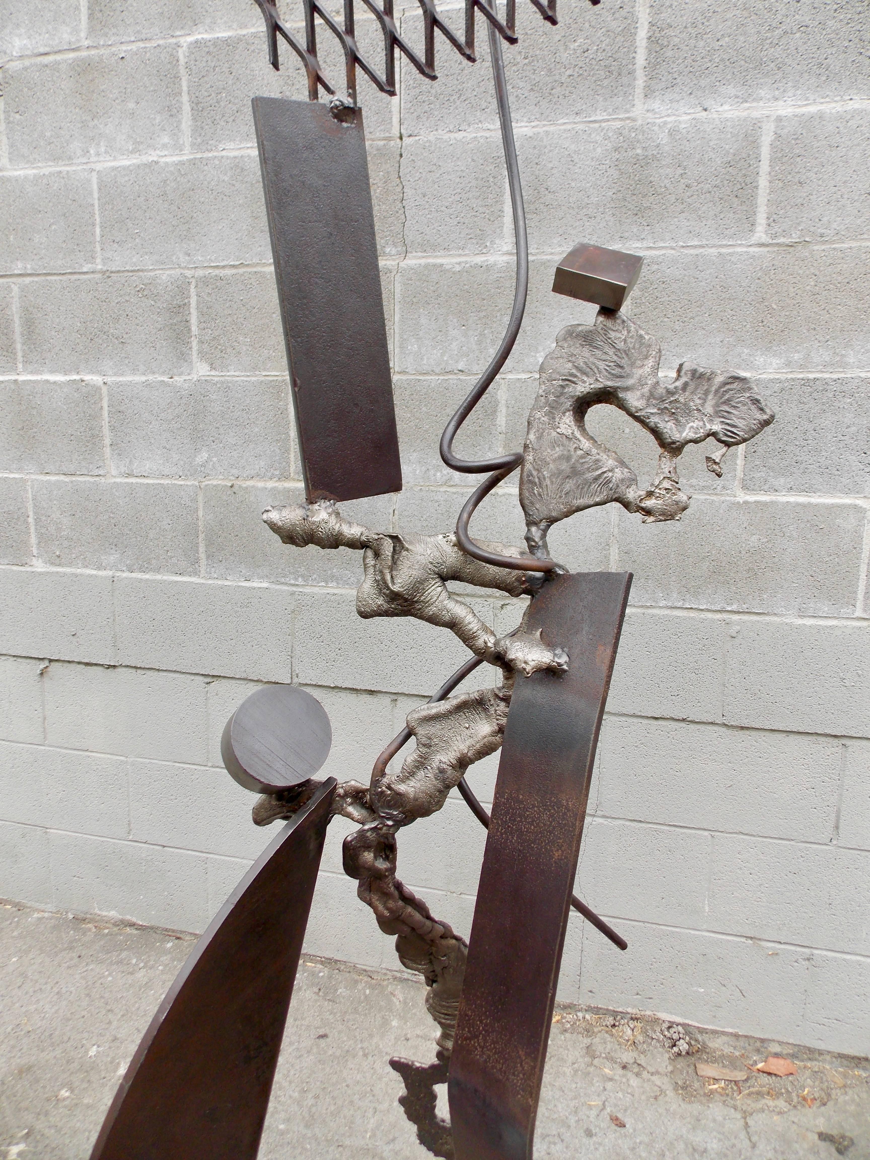 Tall Floor Standing Abstract Sculpture, 1980s For Sale at 1stdibs
