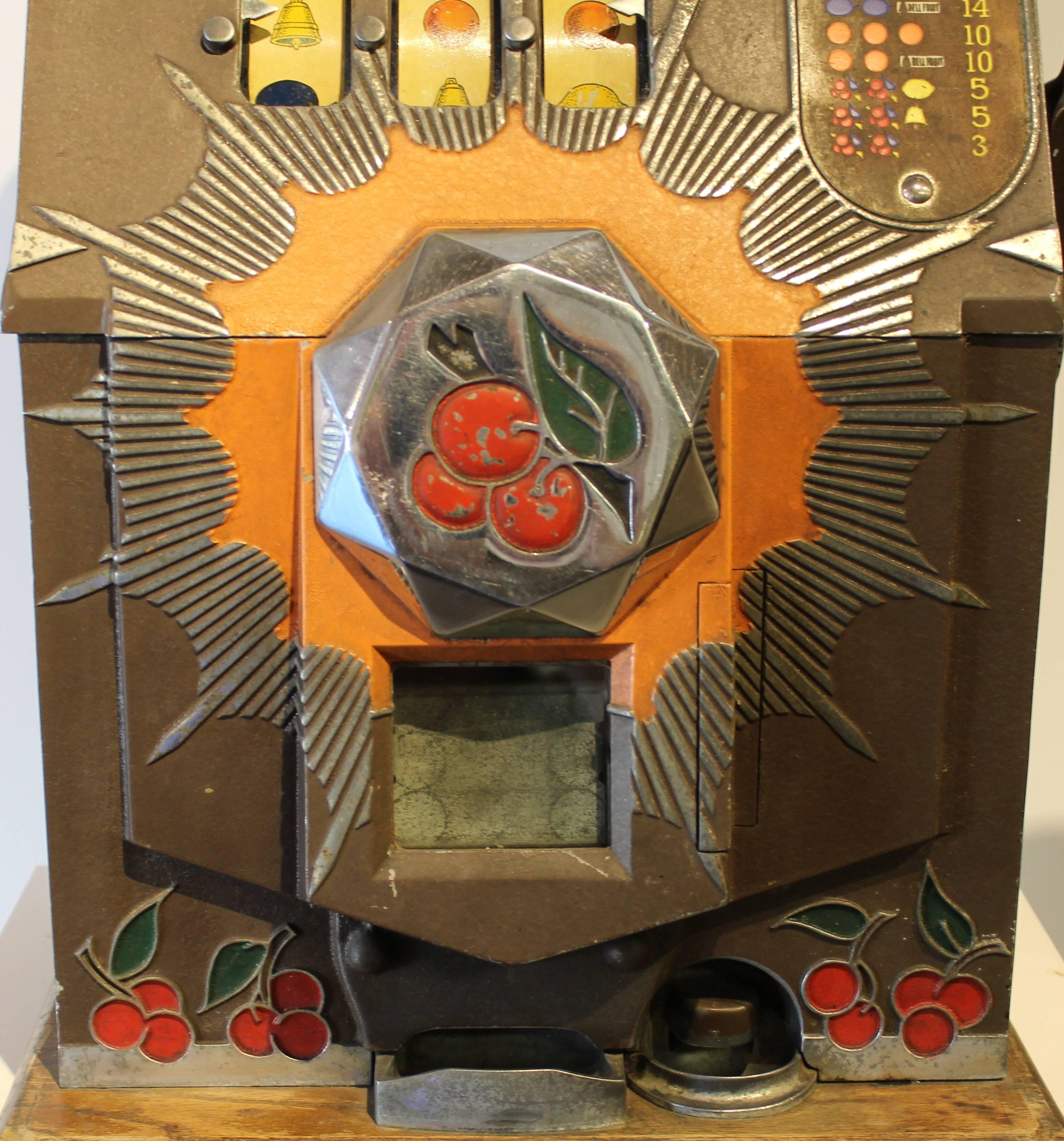 Mills Slot Machine 'Bursting Cherry', Art Deco at 1stDibs mills