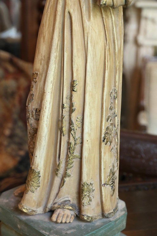 Carved Wooden Statue of Jesus at 1stDibs