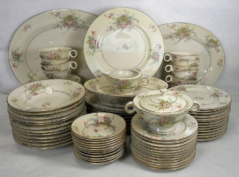HAVILAND china NEW York APPLE BLOSSOM 90piece SET SERVICE for Twelve