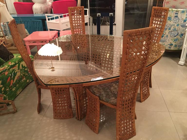 Why not check out our facebook to see any clearance /display items at a further reduced price. Danny Ho Fong Dining Table Set and Four Side Chairs Rattan ...