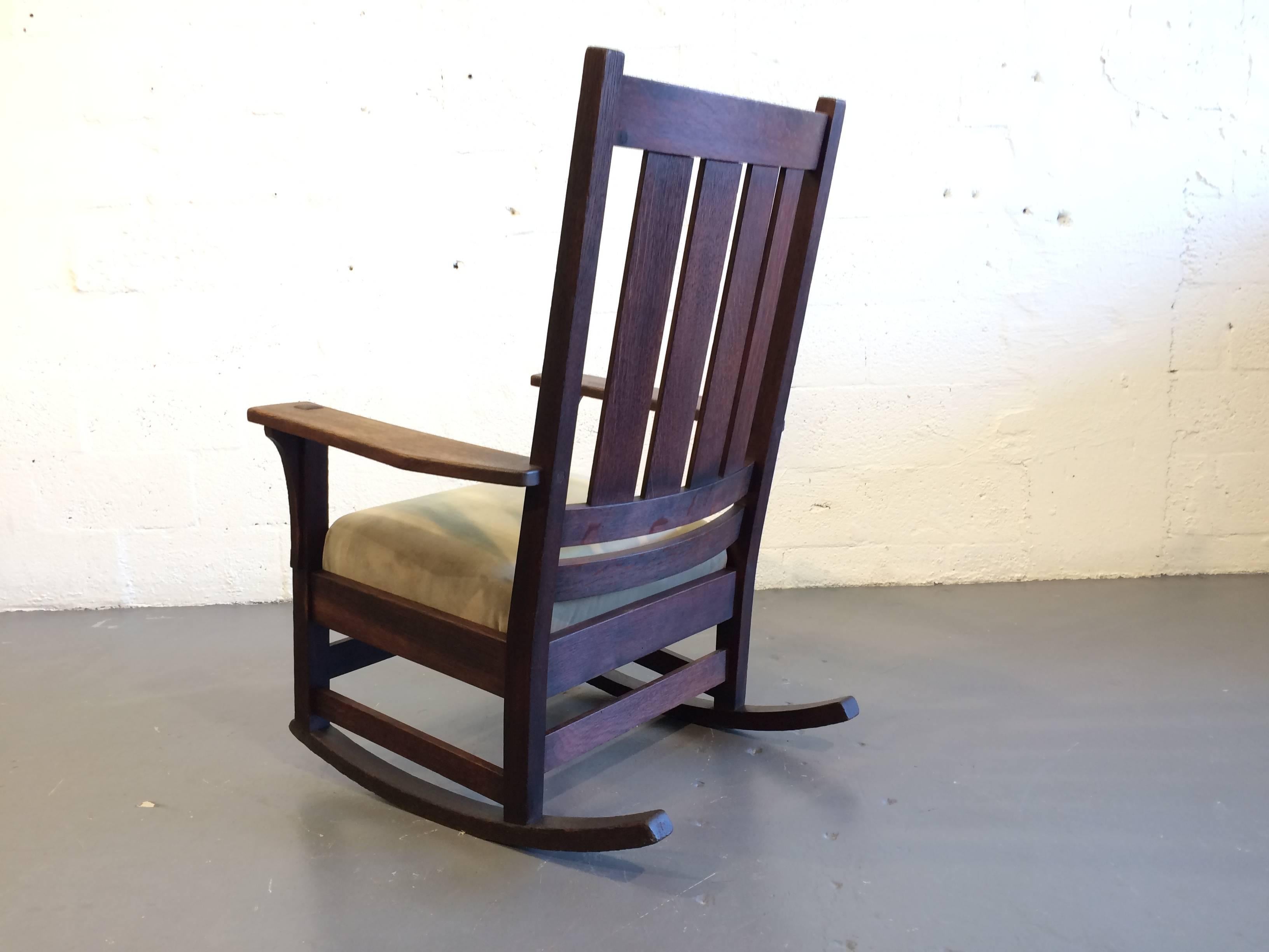 Original L&JG Stickley Mission Rocking Chair Oak at 1stDibs stickley