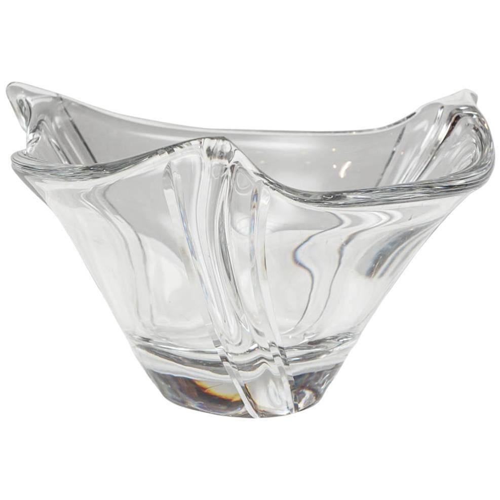 Elegant Daum Crystal Bowl, Modern/Transitional Style For Sale at 1stDibs