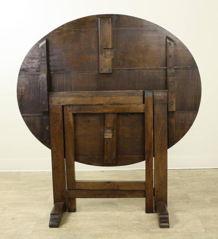 Antique French Oval Walnut Wine Table at 1stDibs