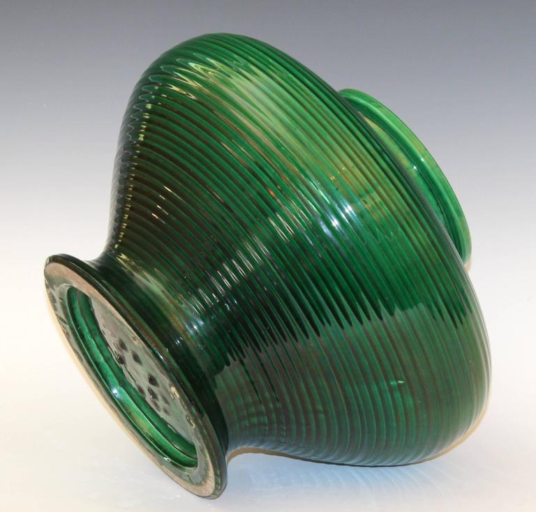 Large Awaji Pottery WideShouldered Ripple Ware Vase at 1stDibs