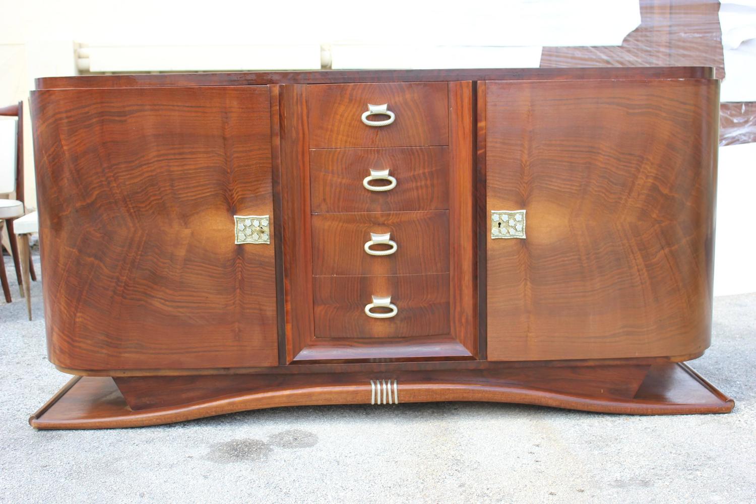 Classic French Art Deco Sideboard / Buffet Mahogany, circa 1940s For