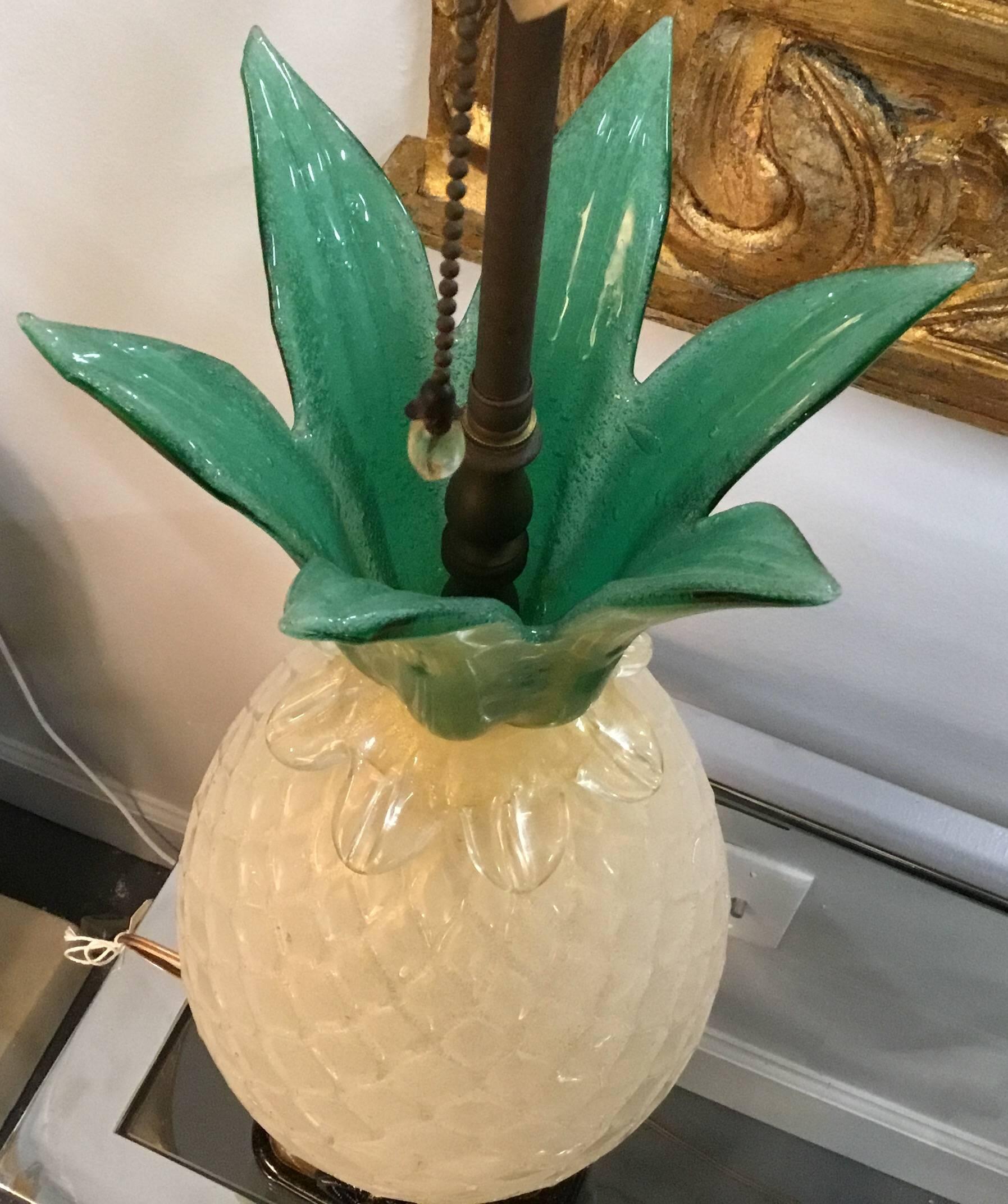 Vintage Italian Pineapple Murano Glass Lamp at 1stDibs vintage glass