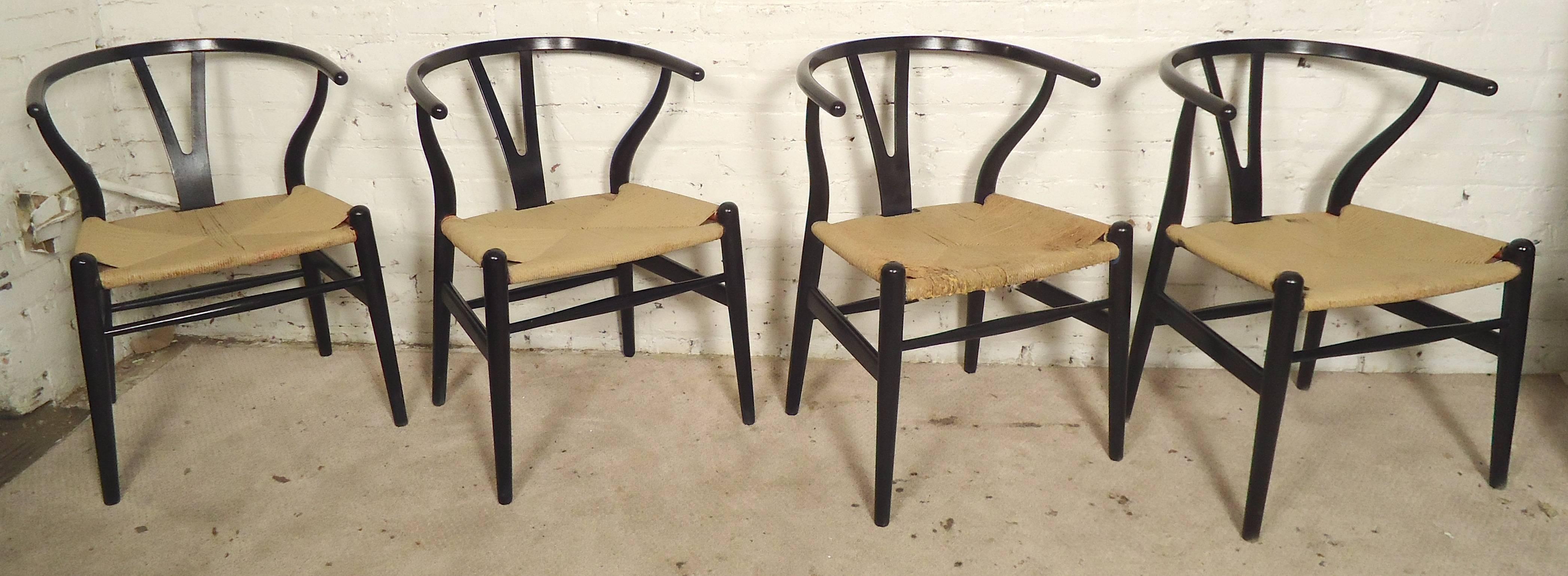 Set of Four Hans Wegner Wishbone Chairs For Sale at 1stDibs wishbone