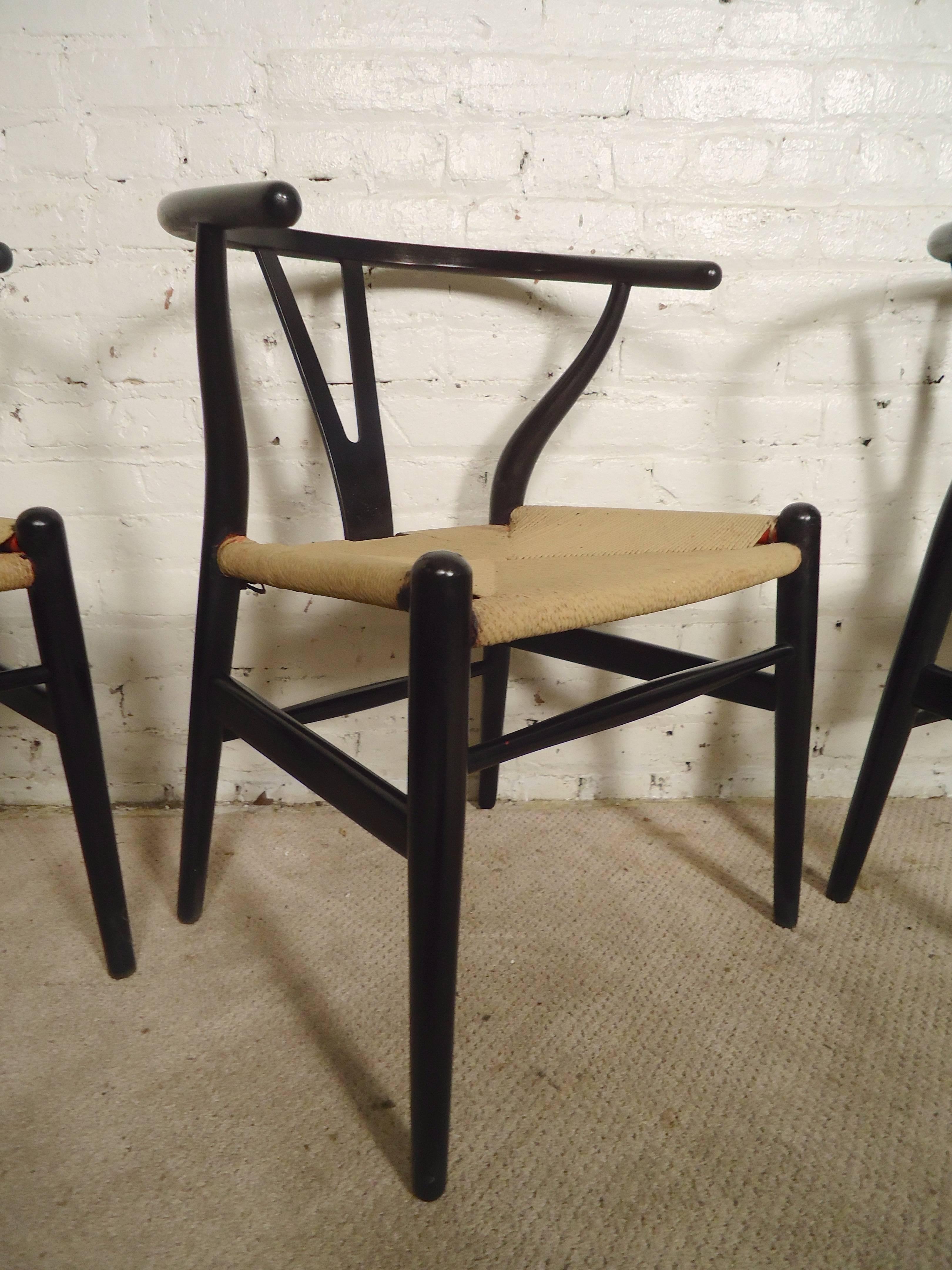 Set of Four Hans Wegner Wishbone Chairs For Sale at 1stDibs wishbone