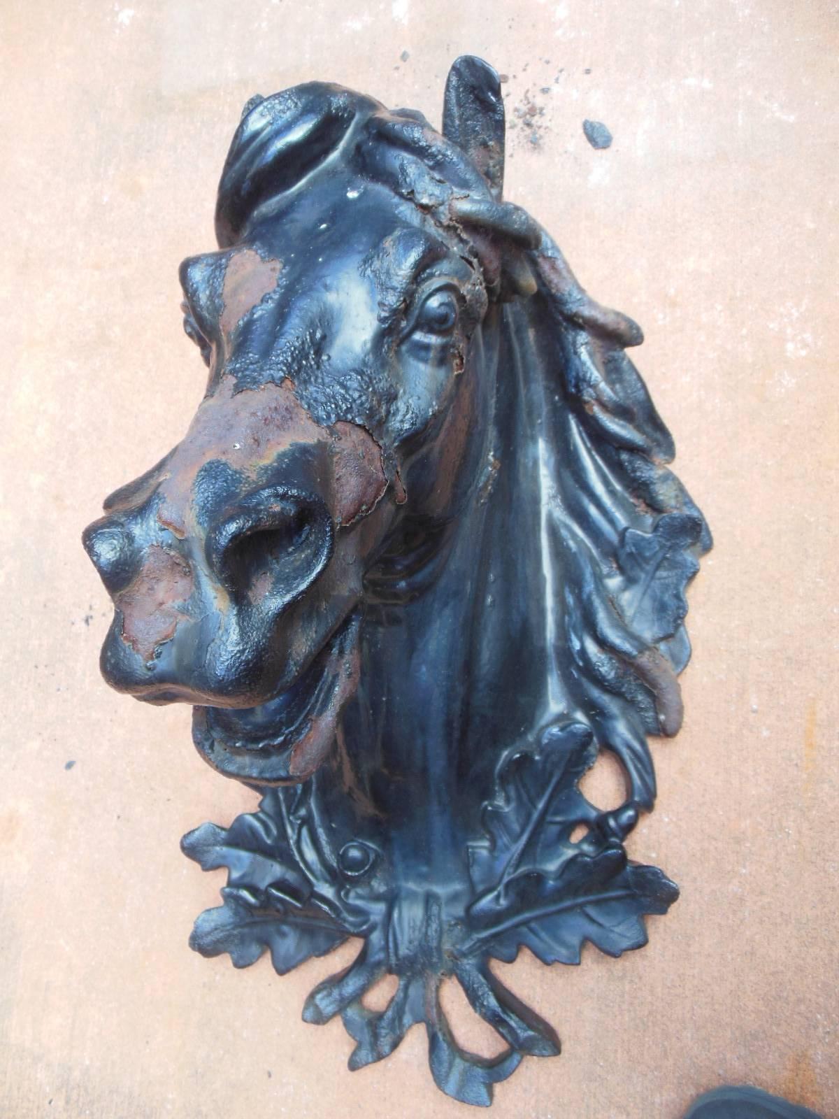 Antique Cast Iron Horse Head For Sale at 1stDibs cast iron horse head