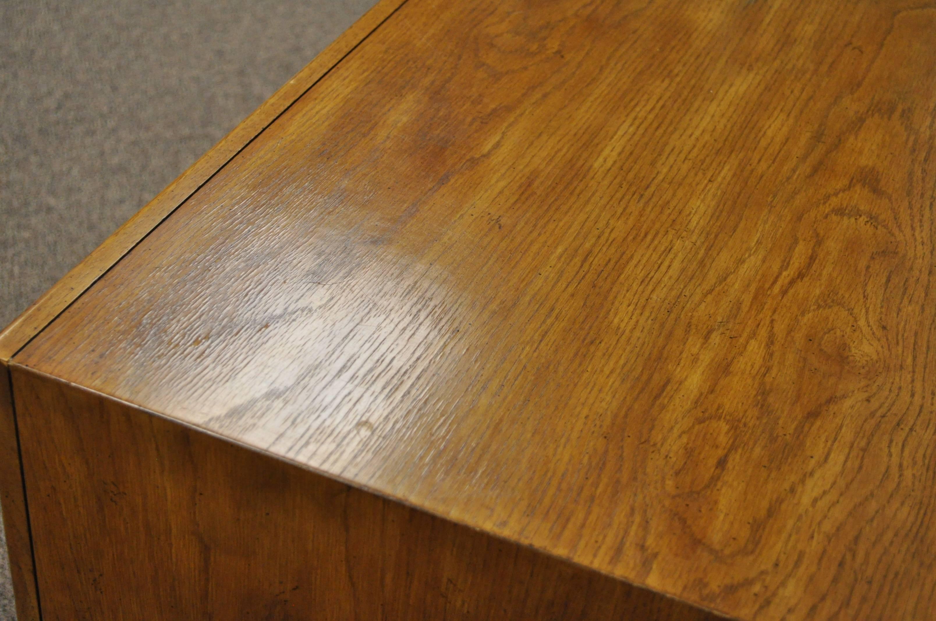 Pair of Campaign Style Bachelor Chests or Bedside Tables by Drexel