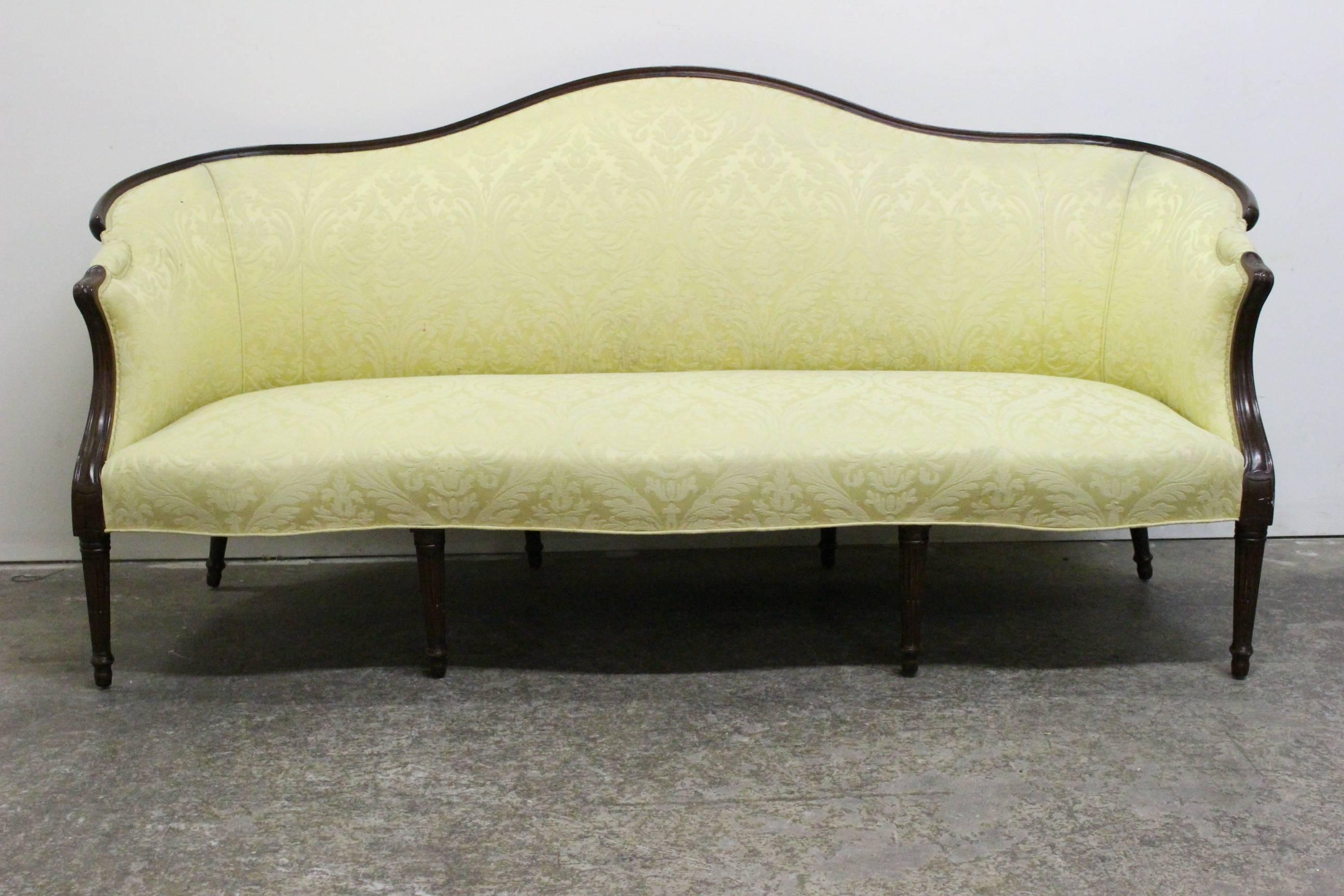 Wood Wrapped French Sofa at 1stDibs wood wrapped sofa, french sofa for sale