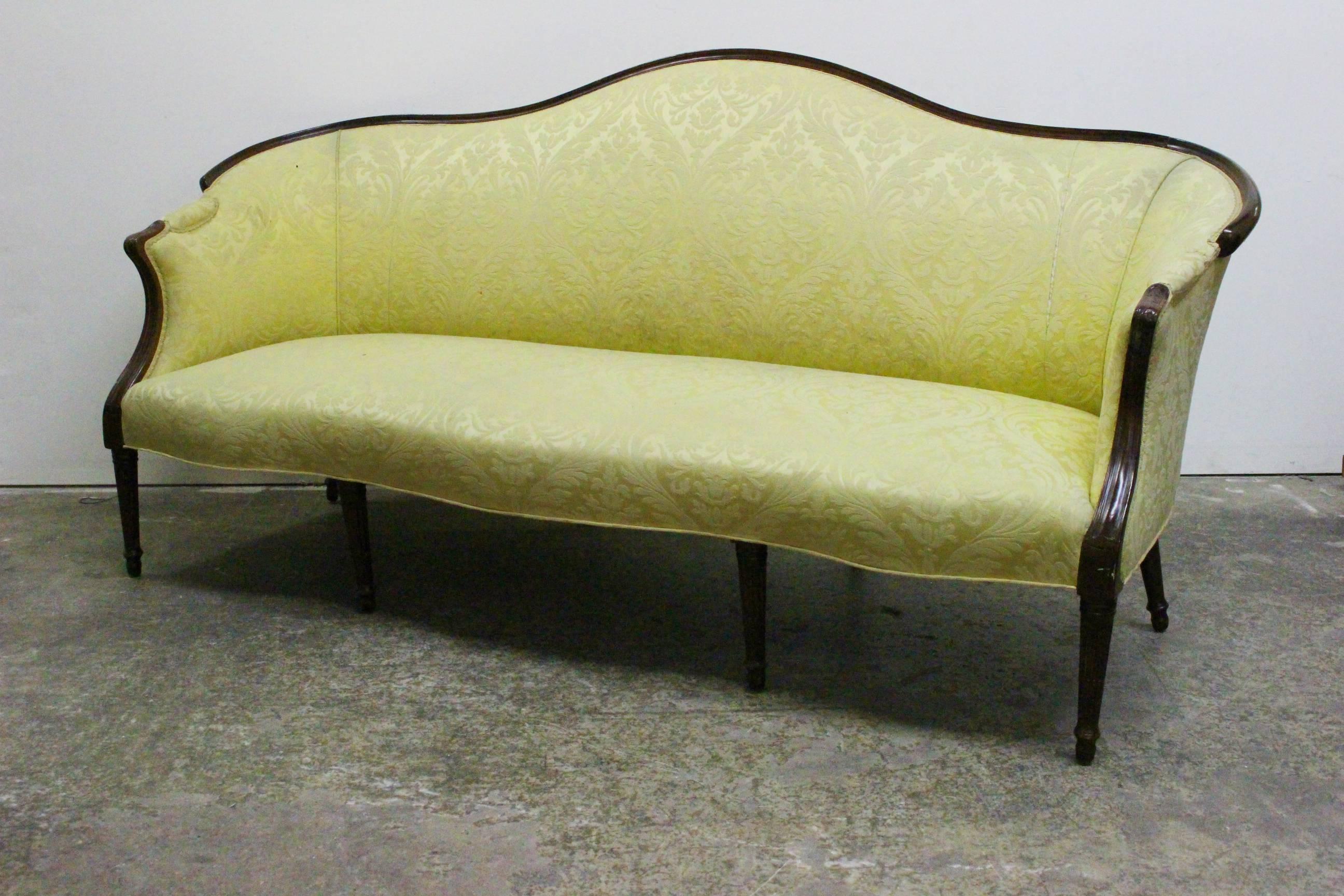 Wood Wrapped French Sofa at 1stDibs wood wrapped sofa, french sofa for sale