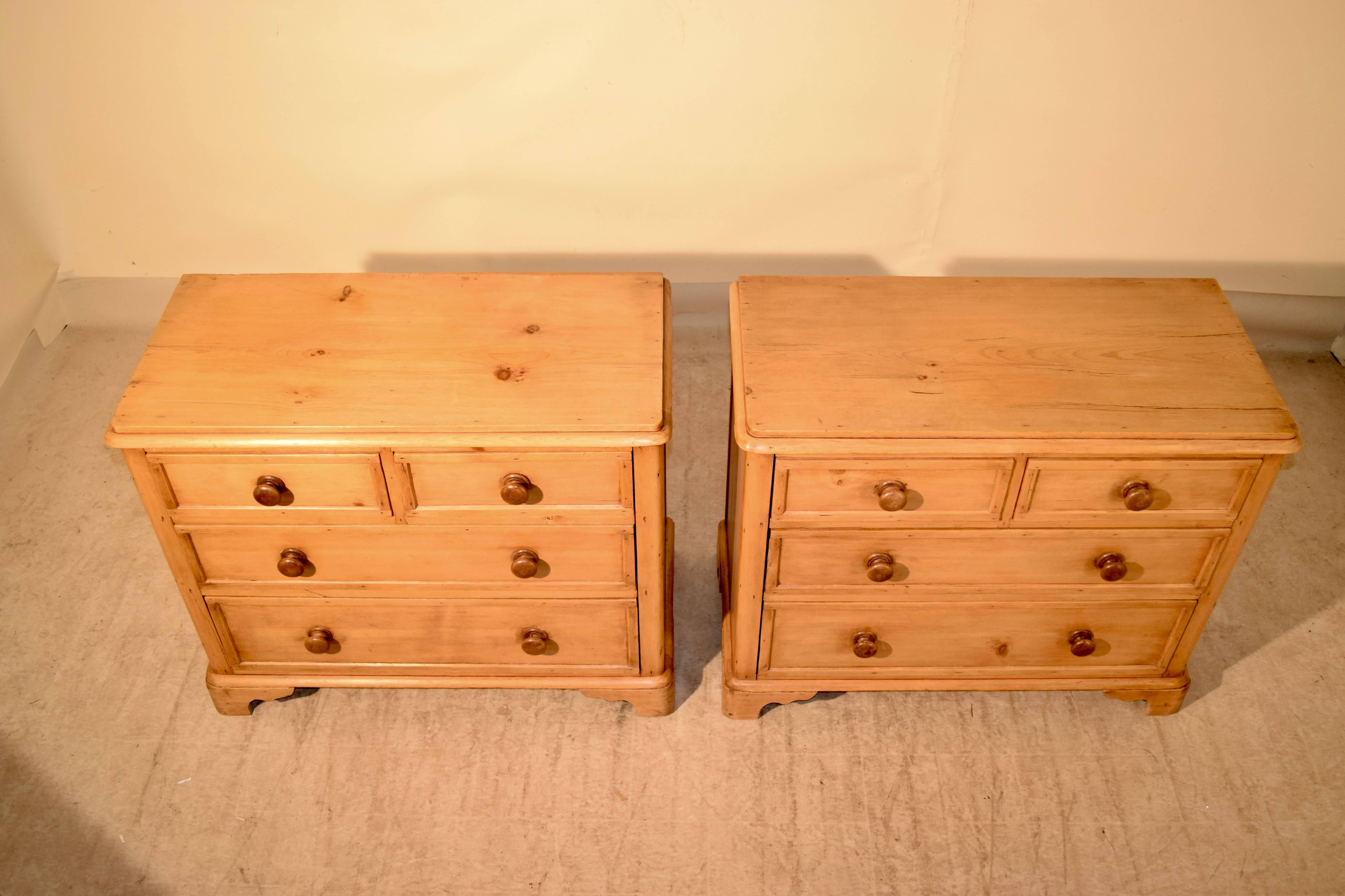 Pair of Victorian Pine Small Chests at 1stDibs