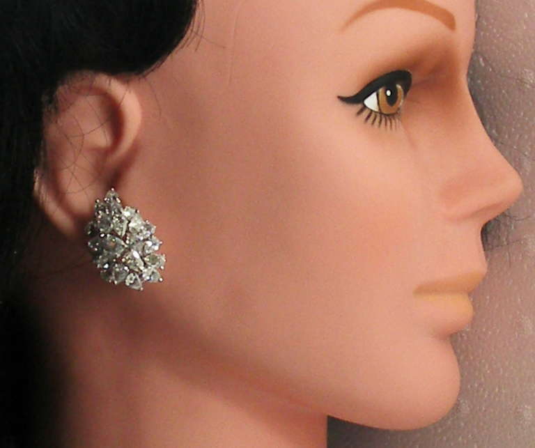 Diamond Cocktail Earrings For Sale at 1stDibs