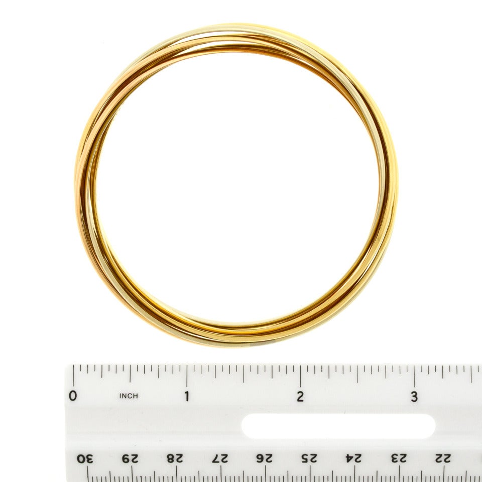 Cartier Seven Band Trinity Bracelet at 1stdibs