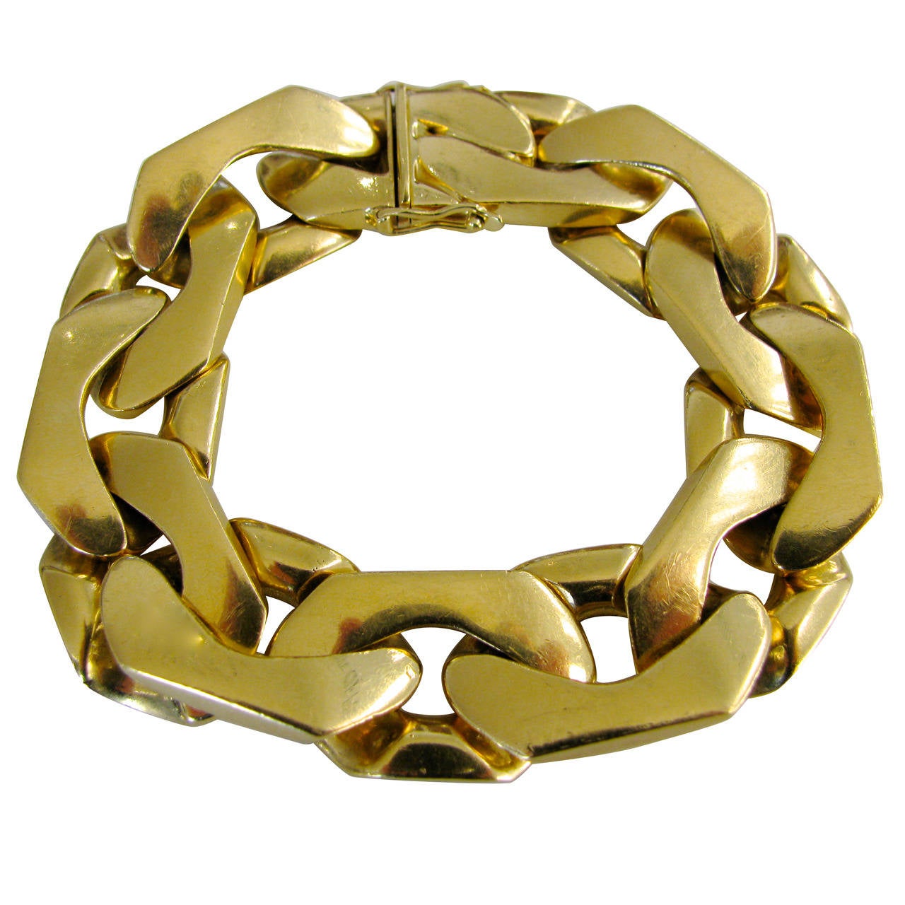 1970s Cartier Gold Curb Link Bracelet at 1stdibs