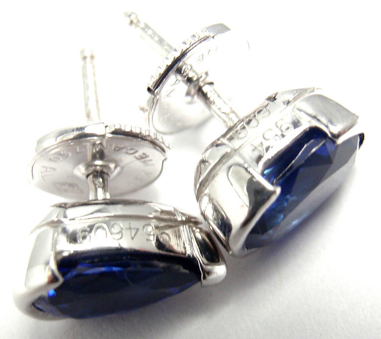 Cartier Meli Melo Sapphire White Gold Stud Earrings at 1stDibs